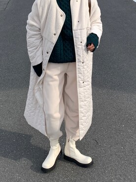 「bohmal（ボマール）のアイテム（ジャケット/アウター）」を使った、walk55marinさん（レディース・165cm）の冬コーディネート
