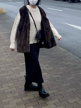 「Per sist ence（パーシエンス）のアイテム（トップス）」を使った、walk55marinさん（レディース・165cm）の冬コーディネート