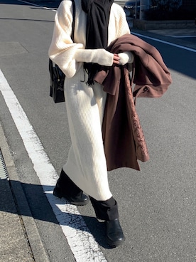 「アントマリーズ」｜walk55marinさん（レディース・165cm）の冬コーディネート