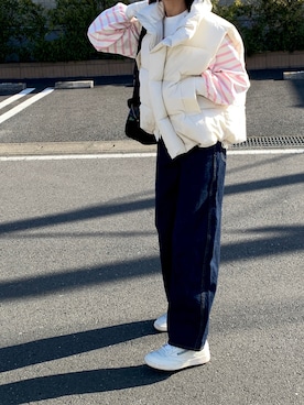 「Figments（フィグメンツ）のアイテム（ジャケット/アウター）」を使った、walk55marinさん（レディース・165cm）の冬コーディネート