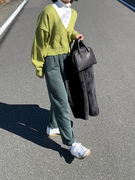 「スウェットギャザーパンツ」｜walk55marinさん（レディース・165cm）の冬コーディネート