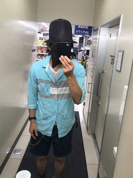 「Re:make（リメイク）のアイテム（トップス）」を使った、ともキングさん（メンズ・176cm）の夏コーディネート