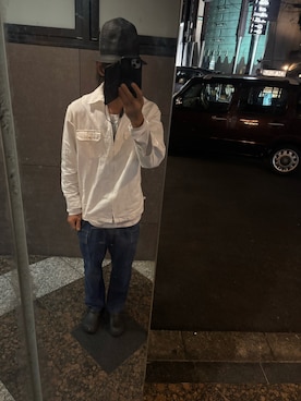 「アイテム（カーゴパンツ）」を使った、ともキングさん（メンズ・176cm）の秋コーディネート