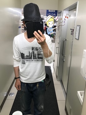 「PLUS ONE（プラスワン）のアイテム」を使った、ともキングさん（メンズ・176cm）の春コーディネート