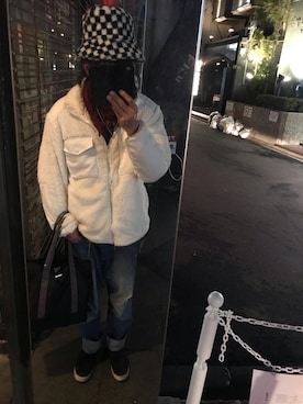 「zipfive」｜「アイテム（ブルゾン）」を使った、ともキングさん（メンズ・176cm）の冬コーディネート