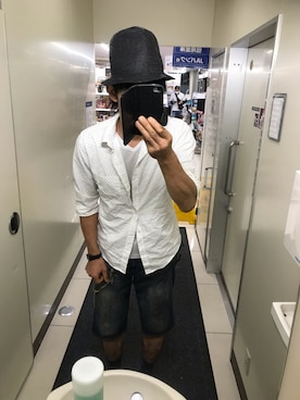 「UNION STATION（ユニオンステーション）のアイテム（シャツ/ブラウス）」を使った、ともキングさん（メンズ・176cm）の夏コーディネート