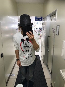 「ミッキーT」｜「アイテム（帽子）」を使った、ともキングさん（メンズ・176cm）の夏コーディネート