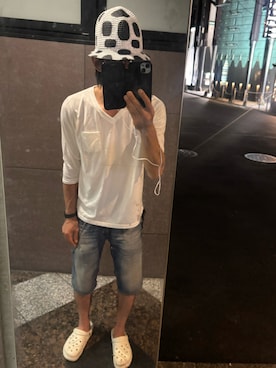 「アイテム（Tシャツ/カットソー）」を使った、ともキングさん（メンズ・176cm）の夏コーディネート