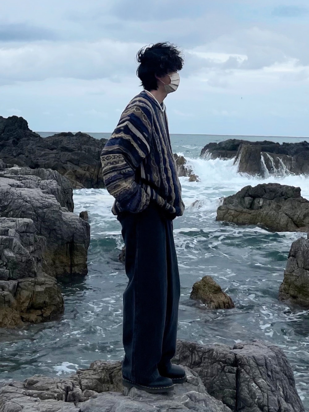 COOGI レア配色 カジュアルセーター SS クージー 中古・古着通販】Coogi (クージー) Coogi 総柄3Dニット マルチ