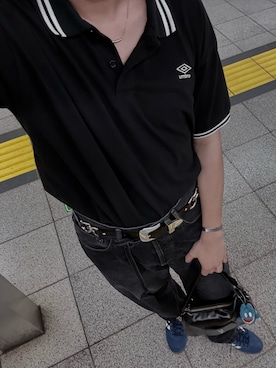 「アイテム（ベルト）」を使った、れんかさん（メンズ・181cm）の夏コーディネート