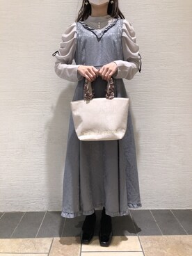 「Maison de FLEUR（メゾンドフルール）のアイテム」を使った、メゾンドフルールstaffさん（レディース・154cm）の秋コーディネート