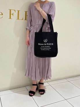 「メゾンドフルール」｜「アイテム（ワンピース/ドレス）」を使った、メゾンドフルールstaffさん（レディース・154cm）の夏コーディネート