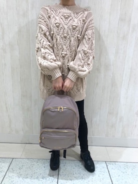 「Maison de FLEUR（メゾンドフルール）のアイテム」を使った、メゾンドフルールstaffさん（レディース・154cm）の秋コーディネート