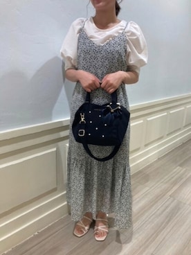 「キャンバストート」｜メゾンドフルールstaffさん（レディース・154cm）の夏コーディネート