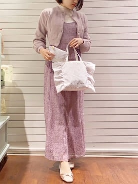 「Maison de FLEUR（メゾンドフルール）のアイテム（財布/小物）」を使った、メゾンドフルールstaffさん（レディース・154cm）の冬コーディネート