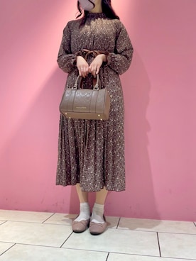 「Maison de FLEUR（メゾンドフルール）のアイテム」を使った、メゾンドフルールstaffさん（レディース・154cm）の冬コーディネート