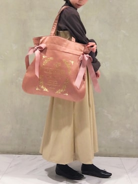 「メゾンドフルール」｜「アイテム（ワンピース/ドレス）」を使った、メゾンドフルールstaffさん（レディース・154cm）の秋コーディネート