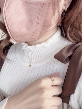 「Maison de FLEUR（メゾンドフルール）のアイテム」を使った、メゾンドフルールstaffさん（レディース・154cm）の冬コーディネート