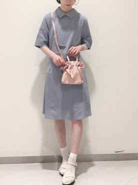 「メゾンドフルール」｜「アイテム（ワンピース/ドレス）」を使った、メゾンドフルールstaffさん（レディース・154cm）の夏コーディネート