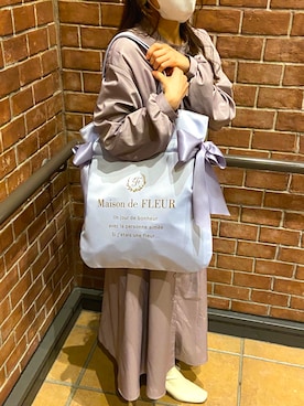 「Maison de FLEUR（メゾンドフルール）のアイテム」を使った、メゾンドフルールstaffさん（レディース・154cm）の冬コーディネート