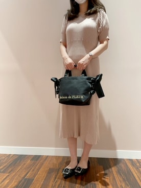 「メゾンドフルール」｜「アイテム（ワンピース/ドレス）」を使った、メゾンドフルールstaffさん（レディース・154cm）の夏コーディネート