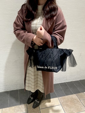 「Maison de FLEUR（メゾンドフルール）のアイテム」を使った、メゾンドフルールstaffさん（レディース・154cm）の冬コーディネート