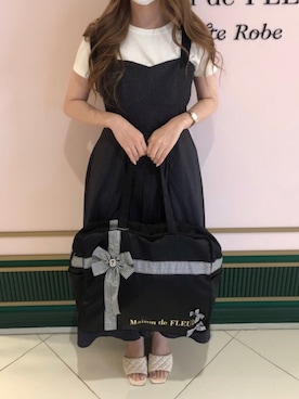 「メゾンドフルール」｜「アイテム（ワンピース/ドレス）」を使った、メゾンドフルールstaffさん（レディース・154cm）の夏コーディネート