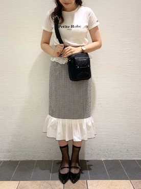 「メゾンドフルールプチローブ」｜メゾンドフルールstaffさん（レディース・154cm）の夏コーディネート