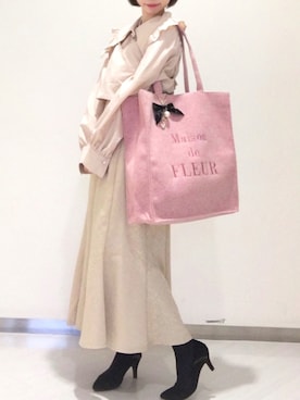 「メゾンドフルール」｜「アイテム（アクセサリー）」を使った、メゾンドフルールstaffさん（レディース・154cm）の秋コーディネート