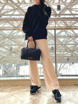 「Maison de FLEUR（メゾンドフルール）のアイテム」を使った、メゾンドフルールstaffさん（レディース・154cm）の秋コーディネート