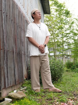「LONE ONES（ロンワンズ）のアイテム」を使った、きいろ。さん（メンズ・178cm）の夏コーディネート