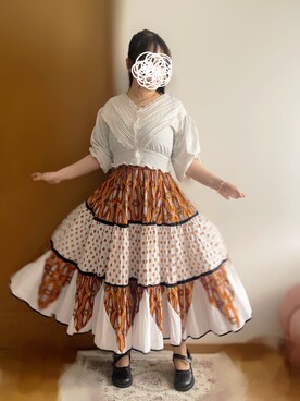 「ホワイトブラウス」｜syk 【相互】さん（レディース・150cm）の夏コーディネート