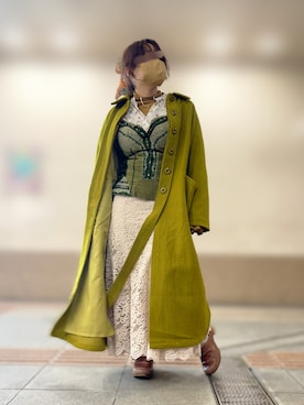 「select MOCA（セレクトモカ）のアイテム（ステンカラーコート）」を使った、syk 【相互】さん（レディース・150cm）の冬コーディネート