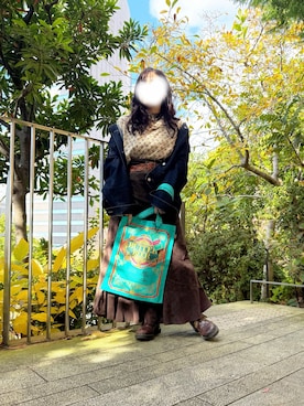 「アイテム（デニムジャケット）」を使った、syk 【相互】さん（レディース・150cm）の秋コーディネート