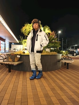 「お洒落さんと繋がりたい」｜「アイテム（MA-1）」を使った、とっくんさん（メンズ・170cm）の冬コーディネート