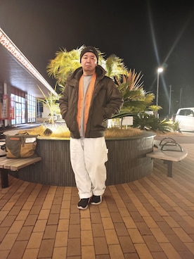 「お洒落さんと繋がりたい」｜「アイテム（MA-1）」を使った、とっくんさん（メンズ・170cm）の冬コーディネート