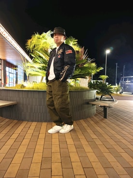 「お洒落さんと繋がりたい」｜「アイテム（MA-1）」を使った、とっくんさん（メンズ・170cm）の秋コーディネート