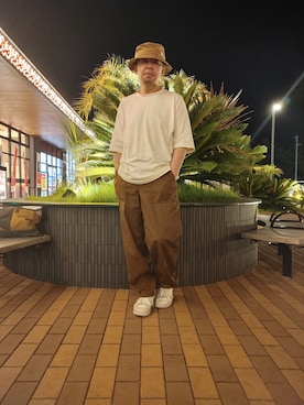 「DIESEL」｜「アイテム（帽子）」を使った、とっくんさん（メンズ・170cm）の夏コーディネート
