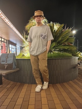 「CIAOPANIC TYPY（チャオパニックティピー）のアイテム（チノパンツ）」を使った、とっくんさん（メンズ・170cm）の夏コーディネート