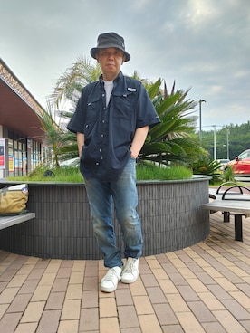 「DIESEL」｜「アイテム（帽子）」を使った、とっくんさん（メンズ・170cm）の夏コーディネート