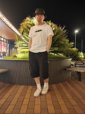 「DIESEL」｜「アイテム（帽子）」を使った、とっくんさん（メンズ・170cm）の夏コーディネート