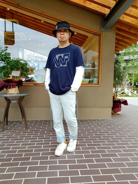 「DIESEL」｜「アイテム（帽子）」を使った、とっくんさん（メンズ・170cm）の夏コーディネート