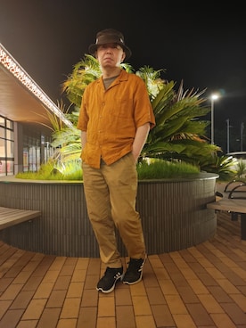 「CIAOPANIC TYPY（チャオパニックティピー）のアイテム（チノパンツ）」を使った、とっくんさん（メンズ・170cm）の秋コーディネート