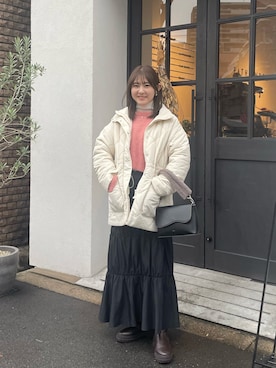 「FREE'S MART（フリーズマート）のアイテム（ダウンジャケット/コート）」を使った、yuukaさん（レディース・159cm）の冬コーディネート
