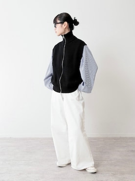 「Gabriela Coll Garments（ガブリエラコールガーメンツ）のアイテム（シャツ/ブラウス）」を使った、MAYUさん（レディース・163cm）の冬コーディネート