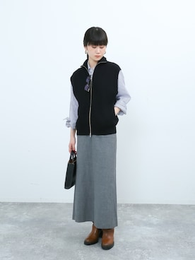 「Gabriela Coll Garments（ガブリエラコールガーメンツ）のアイテム（シャツ/ブラウス）」を使った、MAYUさん（レディース・163cm）の冬コーディネート