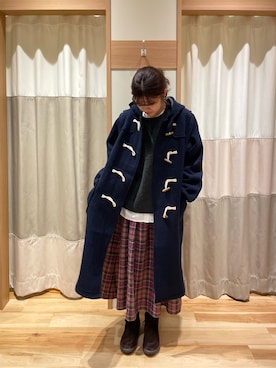 「Samansa Mos2（サマンサ モスモス）のアイテム（ダッフルコート）」を使った、shioriさん（レディース・158cm）の秋コーディネート