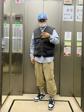 「H&M（エイチ・アンド・エム）のアイテム（ダウンベスト）」を使った、van----------さん（メンズ・175cm）の秋コーディネート