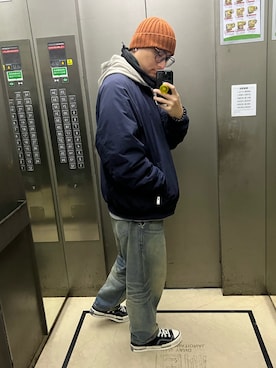 「ZARA（ザラ）のアイテム（その他アウター）」を使った、van----------さん（メンズ・175cm）の冬コーディネート