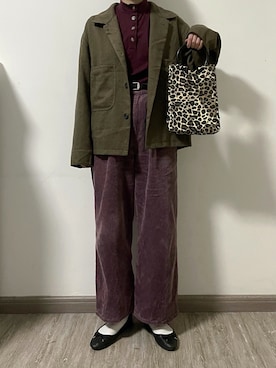 「INHERIT（インヘリット）のアイテム」を使った、nnnowearさん（レディース・158cm）の春コーディネート